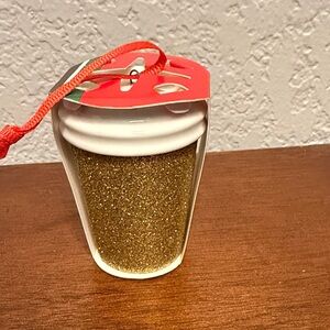 Starbucks 2018 Gold Glitter Cup Holiday Christmas Tree Ornament